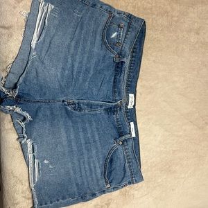 Jessica Simpson Hug Me High-Rise Denim Shorts Size 22